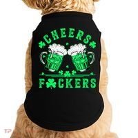 Cheers Fuckers St Patricks Day Beer Drinking Mugs Doggie Tank thumb 0