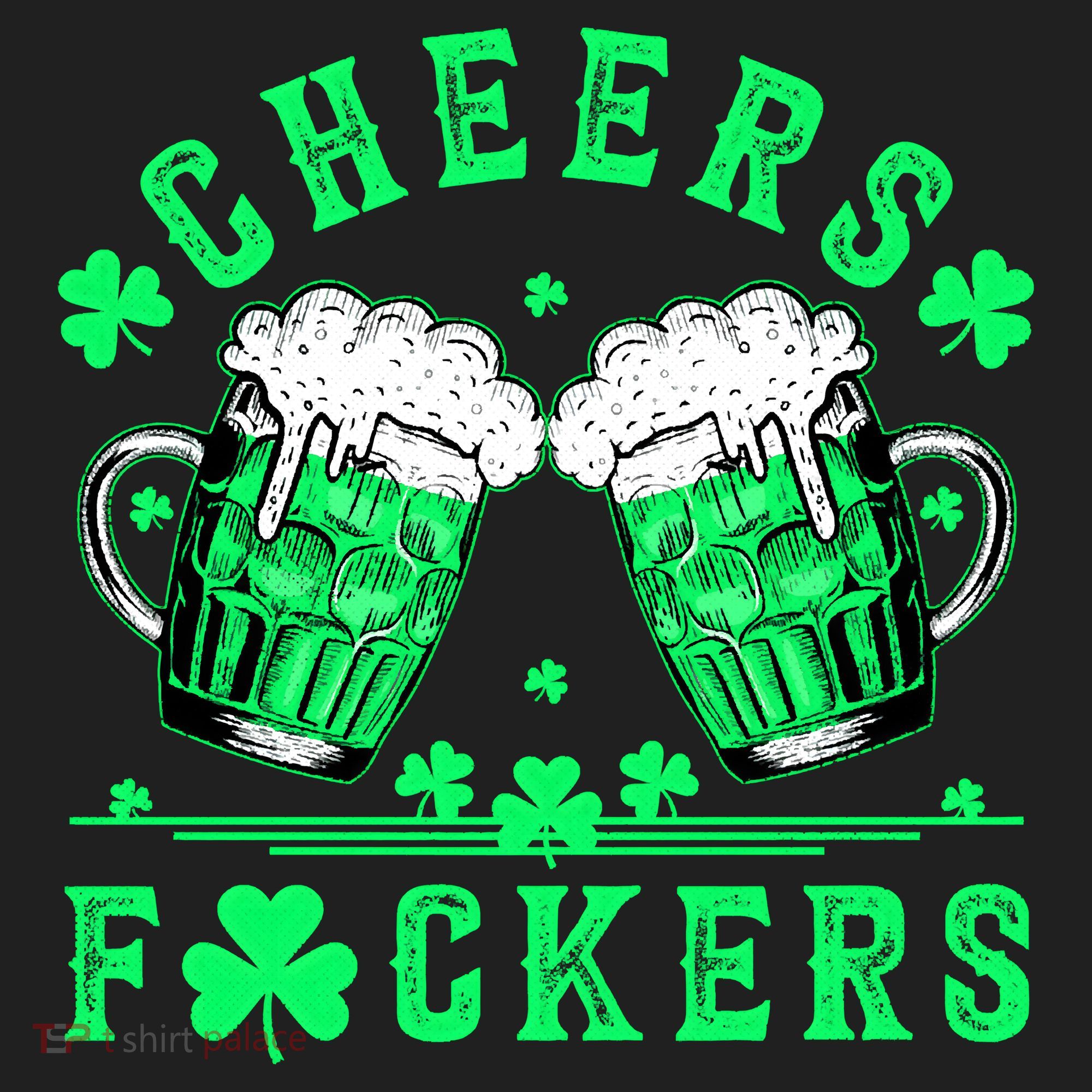 Cheers Fuckers St Patricks Day Beer Drinking Mugs Beanie
