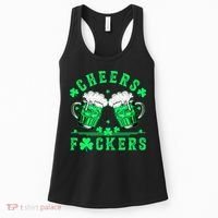 Cheers Fuckers St Patricks Day Beer Drinking Mugs Women's Tank Top thumb 0