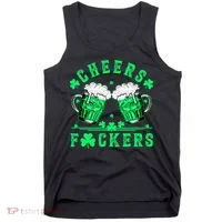 Cheers Fuckers St Patricks Day Beer Drinking Mugs Tank Top thumb 0
