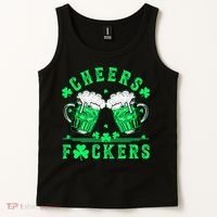 Cheers Fuckers St Patricks Day Beer Drinking Mugs Tank Top thumb 2