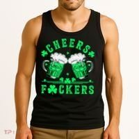 Cheers Fuckers St Patricks Day Beer Drinking Mugs Tank Top thumb 3