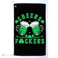 Cheers Fuckers St Patricks Day Beer Drinking Mugs Golf Towel thumb 0