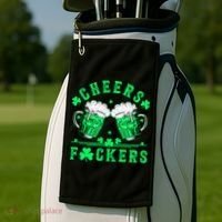 Cheers Fuckers St Patricks Day Beer Drinking Mugs Golf Towel thumb 2