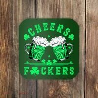 Cheers Fuckers St Patricks Day Beer Drinking Mugs Coaster thumb 0