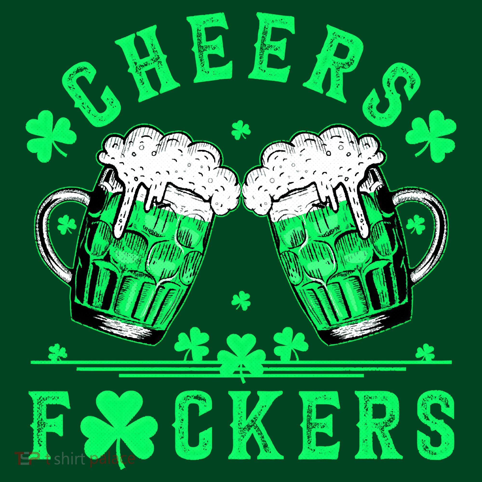 Cheers Fuckers St Patricks Day Beer Drinking Mugs Mousepad