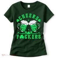 Cheers Fuckers St Patricks Day Beer Drinking Mugs Women's T-Shirt thumb 0