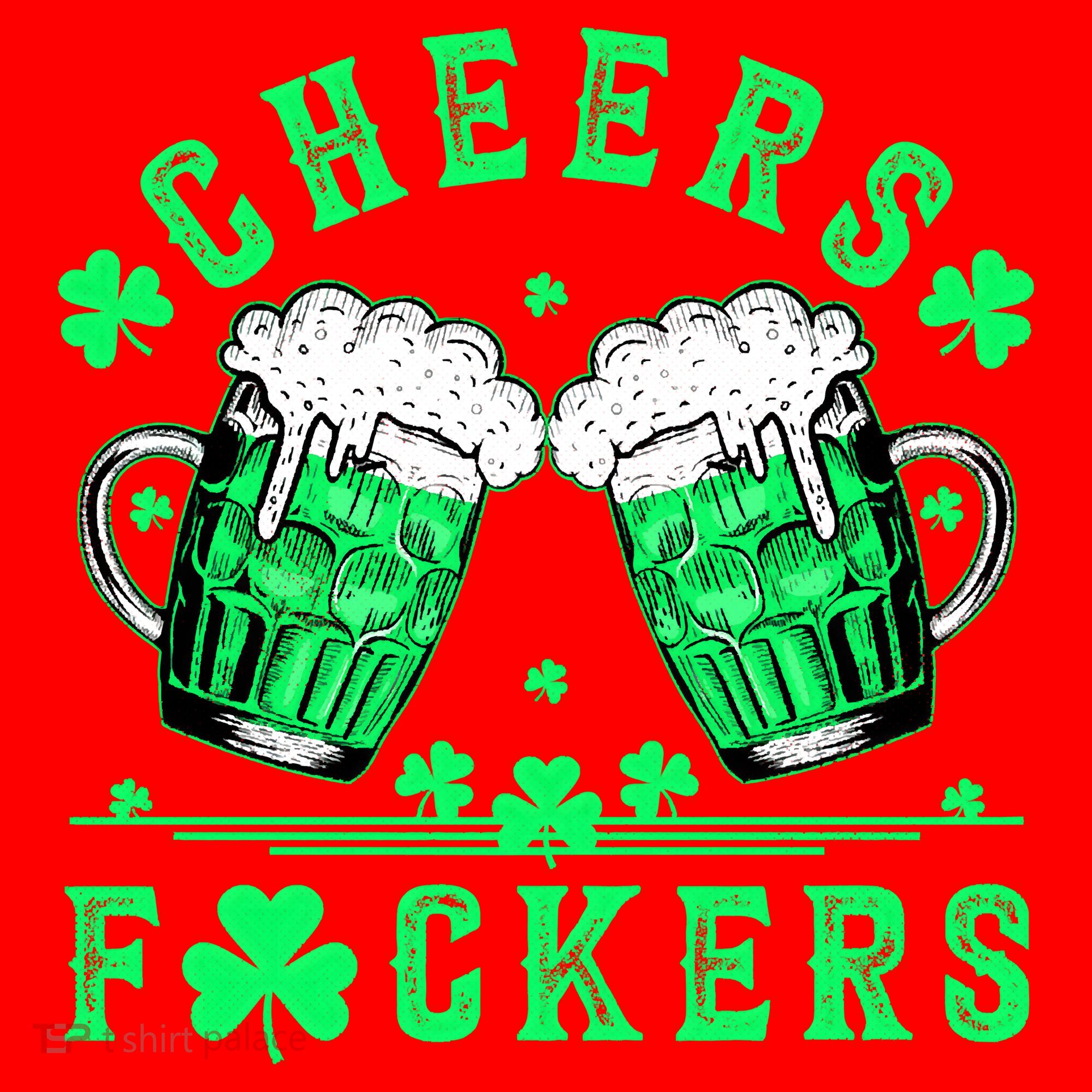 Cheers Fuckers St Patricks Day Beer Drinking Mugs Santa Hat