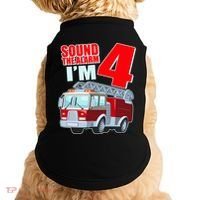 Cute Funny Sound The Alarm I'm 4 Four Doggie Tank thumb 0