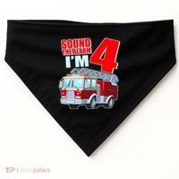 Cute Funny Sound The Alarm I'm 4 Four USA-Made Doggie Bandana thumb 0