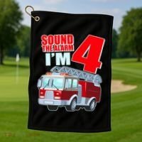 Cute Funny Sound The Alarm I'm 4 Four Golf Towel thumb 1