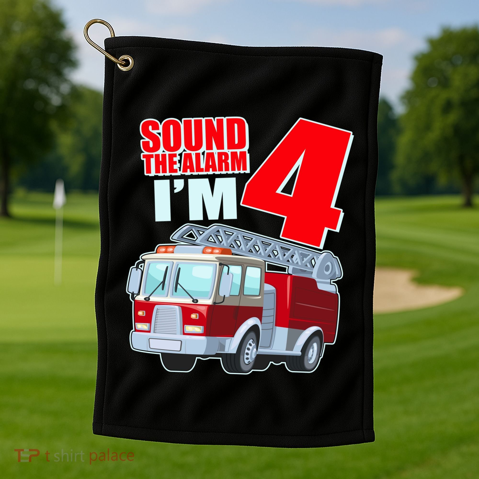 Cute Funny Sound The Alarm I'm 4 Four Golf Towel
