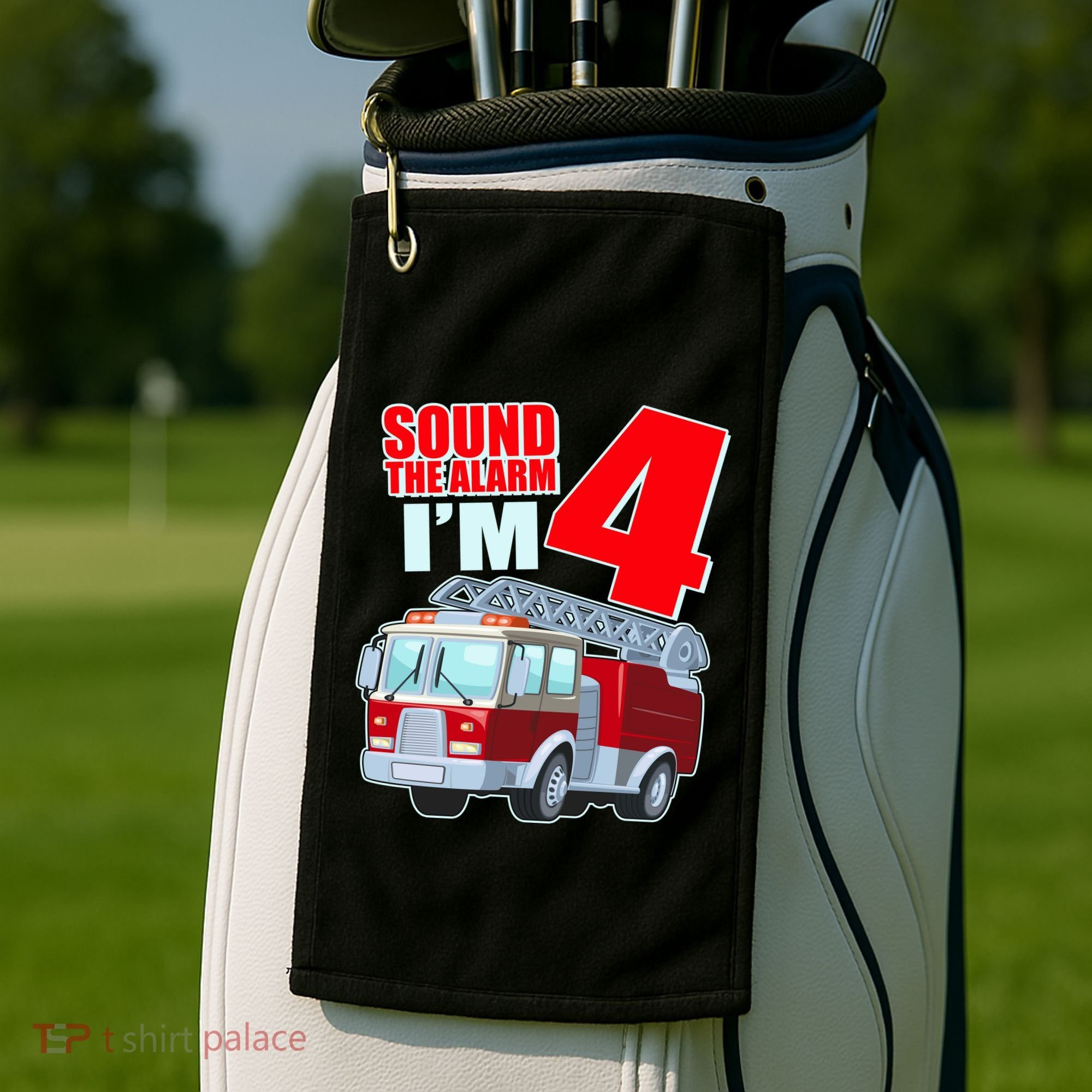 Cute Funny Sound The Alarm I'm 4 Four Golf Towel