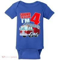 Cute Funny Sound The Alarm I'm 4 Four Baby Bodysuit thumb 0