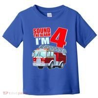 Cute Funny Sound The Alarm I'm 4 Four Toddler T-Shirt thumb 0