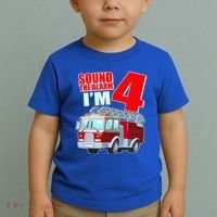 Cute Funny Sound The Alarm I'm 4 Four Toddler T-Shirt thumb 2