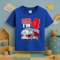 Cute Funny Sound The Alarm I'm 4 Four Toddler T-Shirt thumb 3