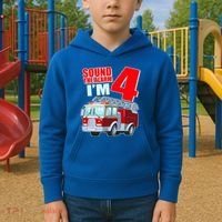 Cute Funny Sound The Alarm I'm 4 Four Kids Hoodie thumb 2
