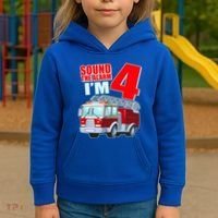 Cute Funny Sound The Alarm I'm 4 Four Kids Hoodie thumb 3