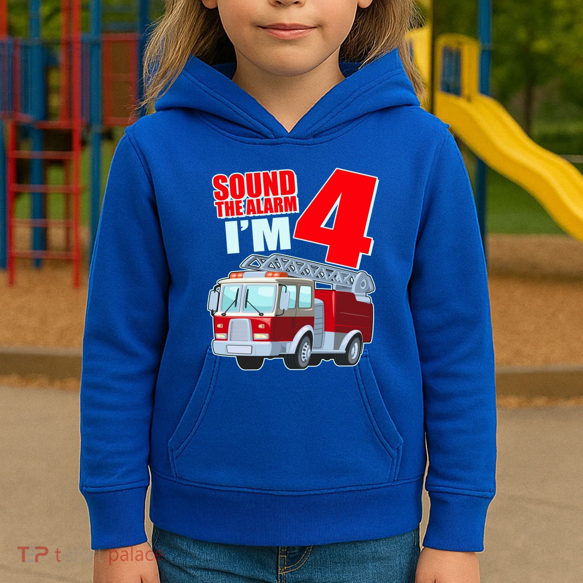 Cute Funny Sound The Alarm I'm 4 Four Kids Hoodie