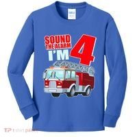 Cute Funny Sound The Alarm I'm 4 Four Kids Long Sleeve Shirt thumb 0