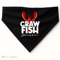Craw Fish Season Mardi Gras Crawfish Boil Lobster Gift USA-Made Doggie Bandana thumb 0