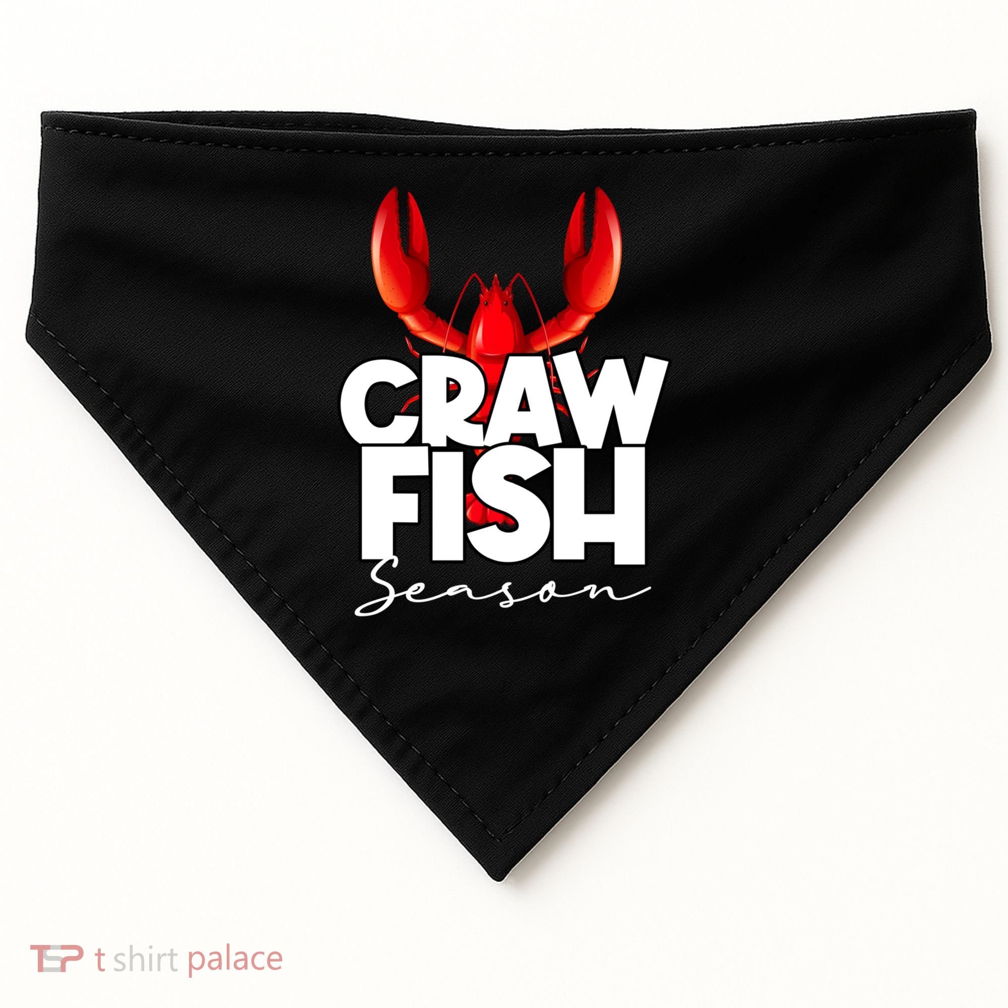 Craw Fish Season Mardi Gras Crawfish Boil Lobster Gift USA-Made Doggie Bandana