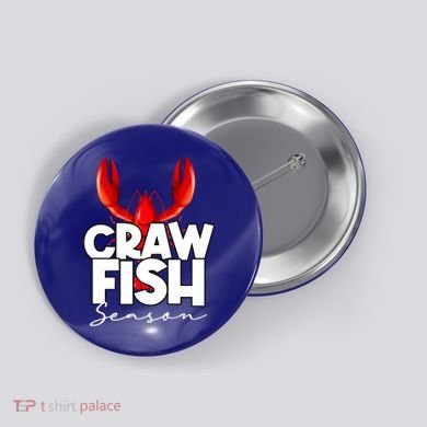 Craw Fish Season Mardi Gras Crawfish Boil Lobster Gift Button