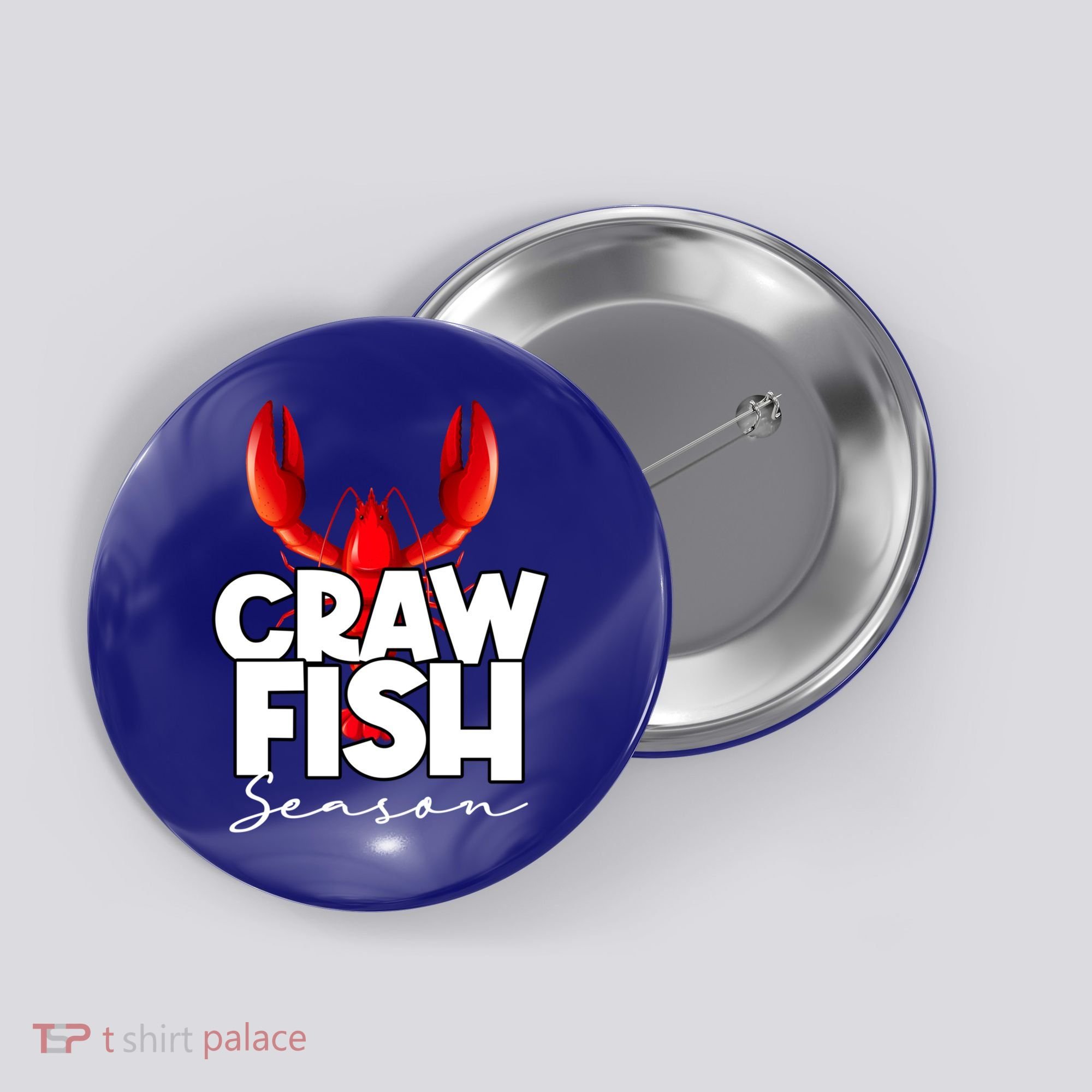 Craw Fish Season Mardi Gras Crawfish Boil Lobster Gift Button