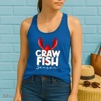 Craw Fish Season Mardi Gras Crawfish Boil Lobster Gift Women's Tank Top thumb 2