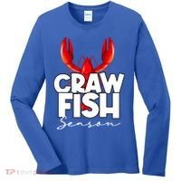 Craw Fish Season Mardi Gras Crawfish Boil Lobster Gift Women's Long Sleeve Shirt thumb 0