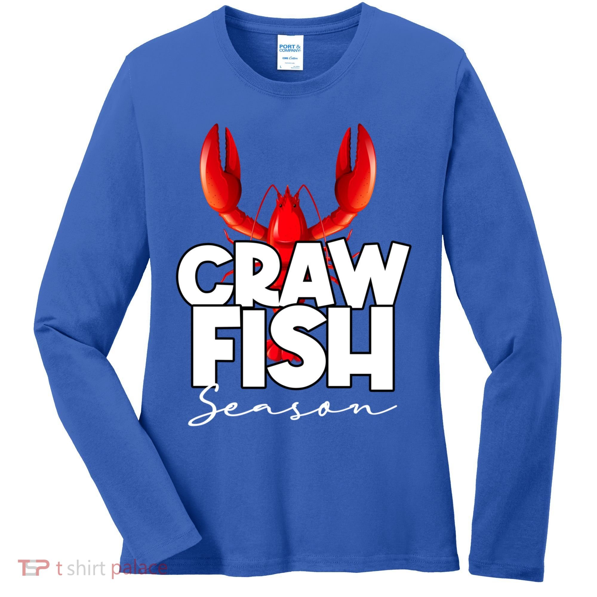 Craw Fish Season Mardi Gras Crawfish Boil Lobster Gift Women's Long Sleeve Shirt
