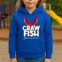 Craw Fish Season Mardi Gras Crawfish Boil Lobster Gift Kids Hoodie thumb 3