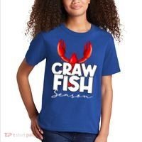 Craw Fish Season Mardi Gras Crawfish Boil Lobster Gift Kids T-Shirt thumb 2