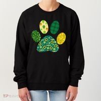 Cute Funny St Patrick's Day Patterns Pet Animal Paw Women's Sweatshirt thumb 0