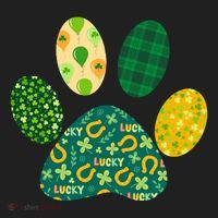 Cute Funny St Patrick's Day Patterns Pet Animal Paw Women's Sweatshirt thumb 2