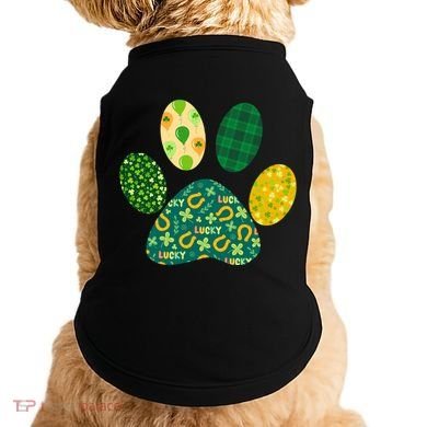 Cute Funny St Patrick's Day Patterns Pet Animal Paw Doggie Tank