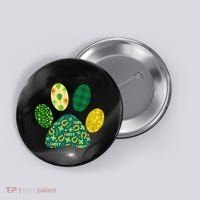 Cute Funny St Patrick's Day Patterns Pet Animal Paw Button thumb 0