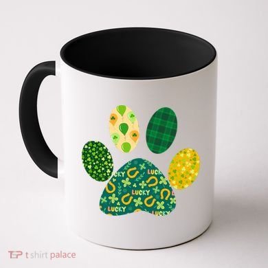 Cute Funny St Patrick's Day Patterns Pet Animal Paw Coffee Mug