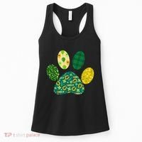 Cute Funny St Patrick's Day Patterns Pet Animal Paw Women's Tank Top thumb 0