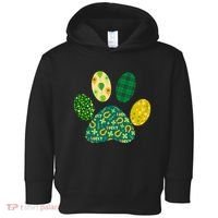 Cute Funny St Patrick's Day Patterns Pet Animal Paw Toddler Hoodie thumb 0