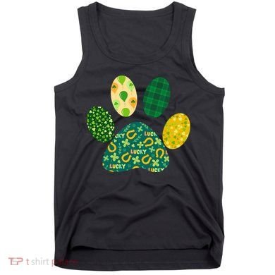 Cute Funny St Patrick's Day Patterns Pet Animal Paw Tank Top