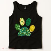 Cute Funny St Patrick's Day Patterns Pet Animal Paw Tank Top thumb 2