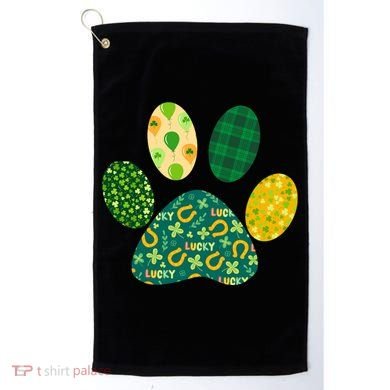 Cute Funny St Patrick's Day Patterns Pet Animal Paw Golf Towel