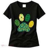 Cute Funny St Patrick's Day Patterns Pet Animal Paw Women's T-Shirt thumb 0