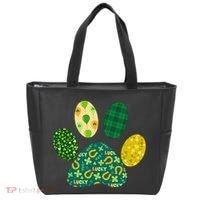 Cute Funny St Patrick's Day Patterns Pet Animal Paw Tote Bag thumb 0