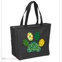 Cute Funny St Patrick's Day Patterns Pet Animal Paw Tote Bag thumb 2