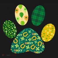 Cute Funny St Patrick's Day Patterns Pet Animal Paw Tote Bag thumb 4