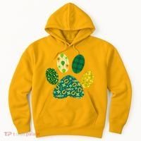 Cute Funny St Patrick's Day Patterns Pet Animal Paw Hoodie thumb 0