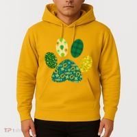 Cute Funny St Patrick's Day Patterns Pet Animal Paw Hoodie thumb 2